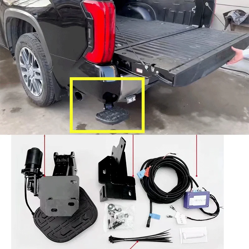 

Truck Bed Step Side Electric Power Retractable Tailgate Bumper Step For Toyota Tundra 2022 2023