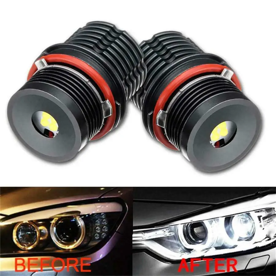 80W Angel Eyes LED Halo Ring Light Bulbs  E63 E53 E39 E87 E83 M5 M6 for bmw