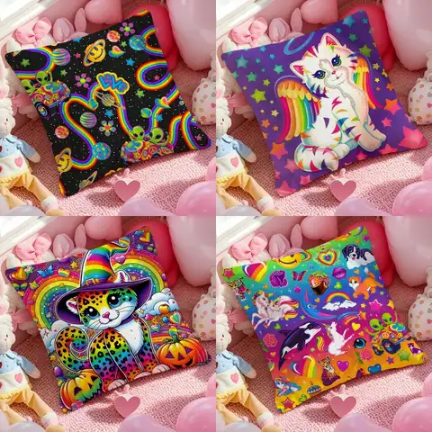 Brand L-Lisa Frank Cushion Cover Pattern Printed Pillowcase For Living Room Sofa Cushion Cover & Bedroom Decor