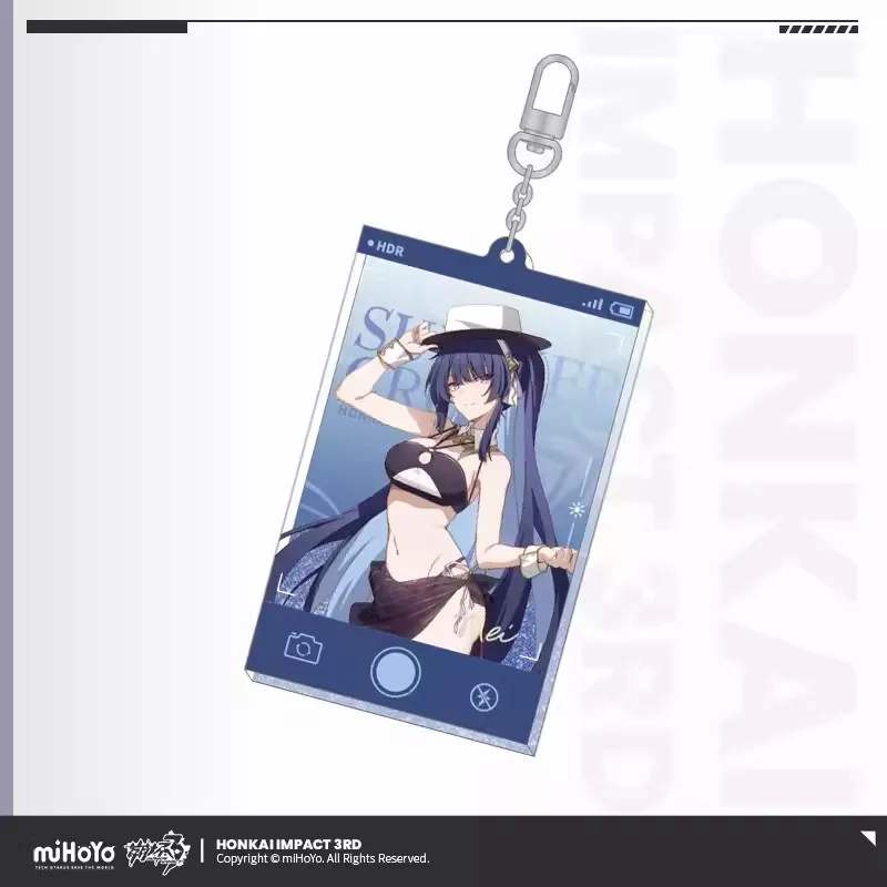 [Genuine] 3D Anime Game Honkai Impact 3RD Summer Series Elysia Quicksand Acrylic Key Cosplay Chain Pendant Backpack Keychain New