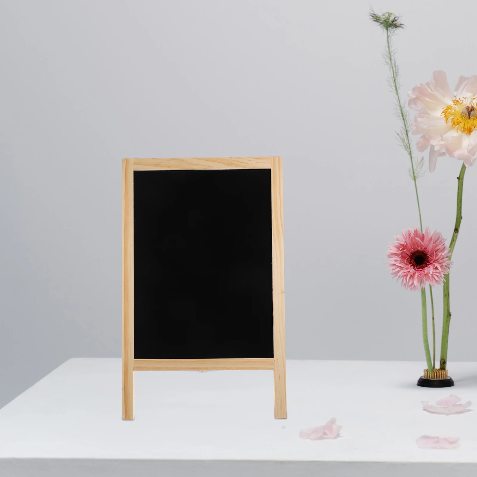 Mini Double-sided Chalkboards Wooden Message Board Blackboard Signs Bamboo Tags Kids Crafts Garden Plant Schedule Notes Diet