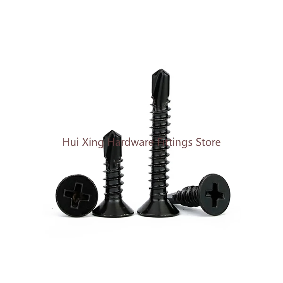 410 Stainless Steel Black  Cross Countersunk Flat Head Drill Tail Screw Self Tapping Screw Countersunk Dovetail Screw