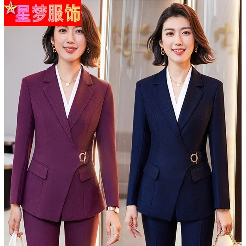 Suit Women's Fashion New Spring and Autumn 2023 Business Wear Overalls Temperament Goddess Style Slim Suit