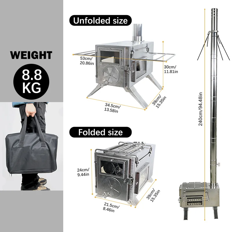 Bulk Order Modern Cast Iron Wood Burning Stove for Sale Commercial Indoor Outdoor Camping Cooking Stove