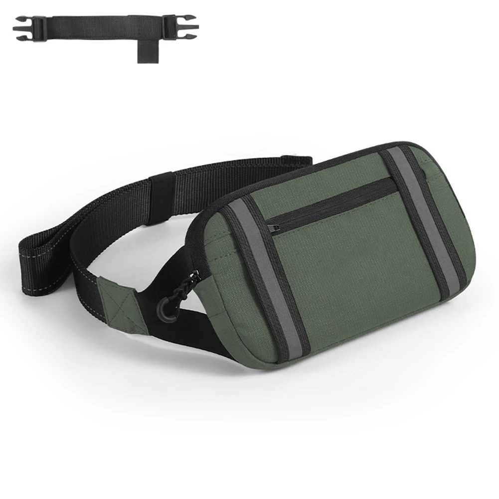 Streamlined Waist Pack for Cyclists Featuring Reflective Safety Enhancements and Elastic Front Loop for Utility Carrying