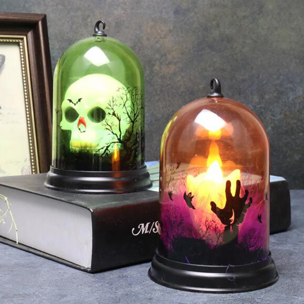 

Portable Halloween Led Lanterns Decorative Table Lamp Eye-Caring Night Light For Kitchen Home Party Clear Dome Light