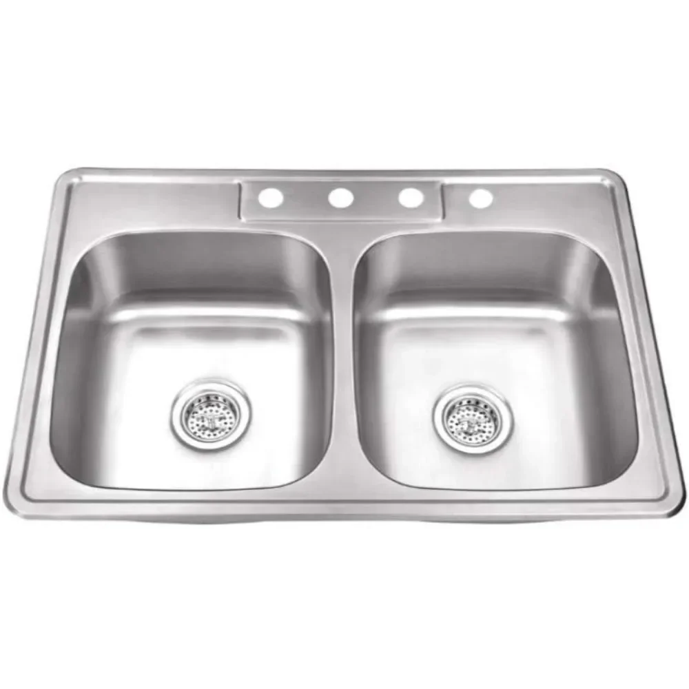 Kitchen Sink Stainless Steel Drop In Top Mount,Self Rimming