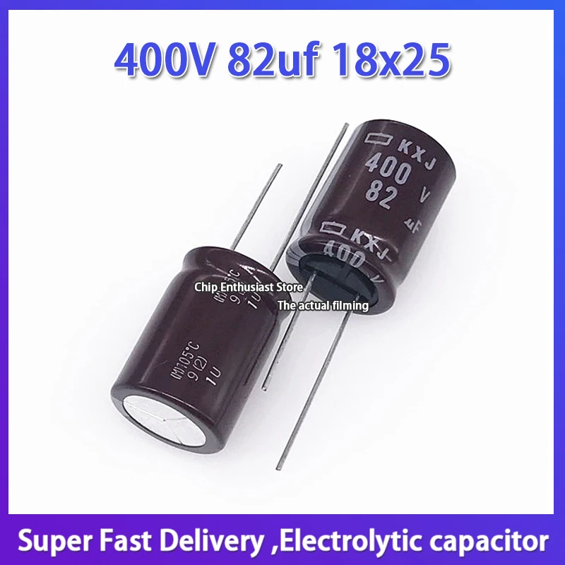 

Electrolytic capacitor 400v82uf 18*25 black diamond kxj high frequency long life 400V 82uf 18x25