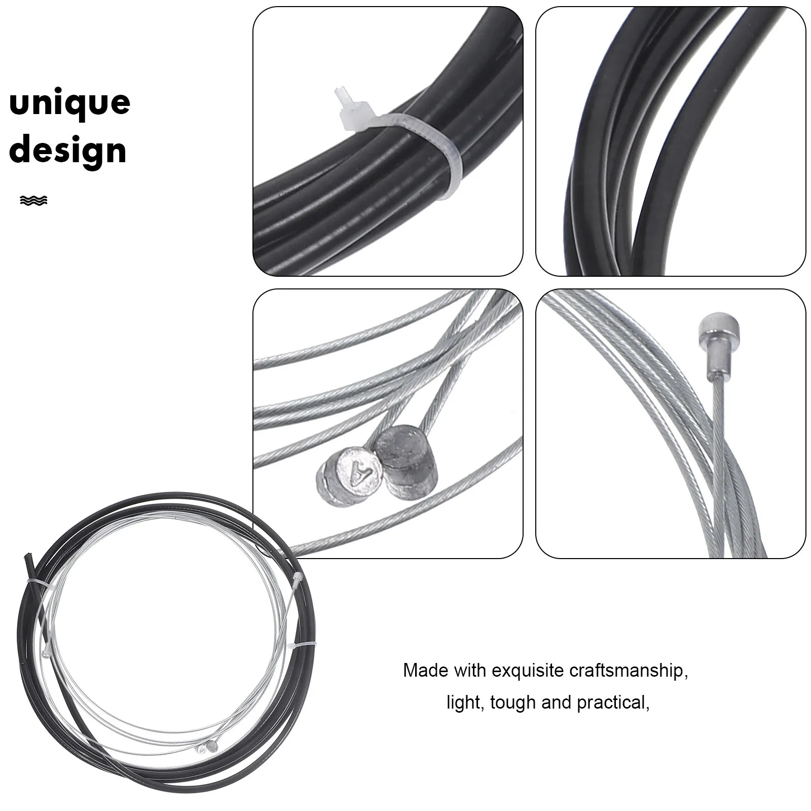 1 Set Bike Durable Galvanized Pipe For Road Mountain Folding Bikes Replacement Shift Cable Bike Cables