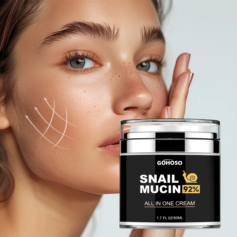 ENVISHA Skin Care Snail Mucus Facial Cream Firming Whitening Anti-Aging Moisturizing Hydrating Beauty Health Shrink Pores