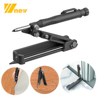 Multi-function Scribing Tool Aluminium Alloy Profiling Contour Gauge Woodworking Compass Tool Deepth Hole Marking Ruler