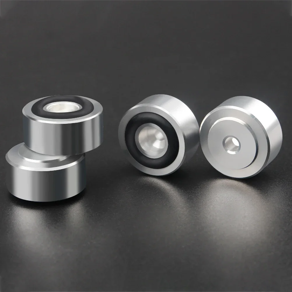 4 Pcs HIFI Speaker Spikes Stand Feet Pad Aluminum Alloy Isolation Absorb Shock Amplifier Base Feet for Speakers CD Amplifier