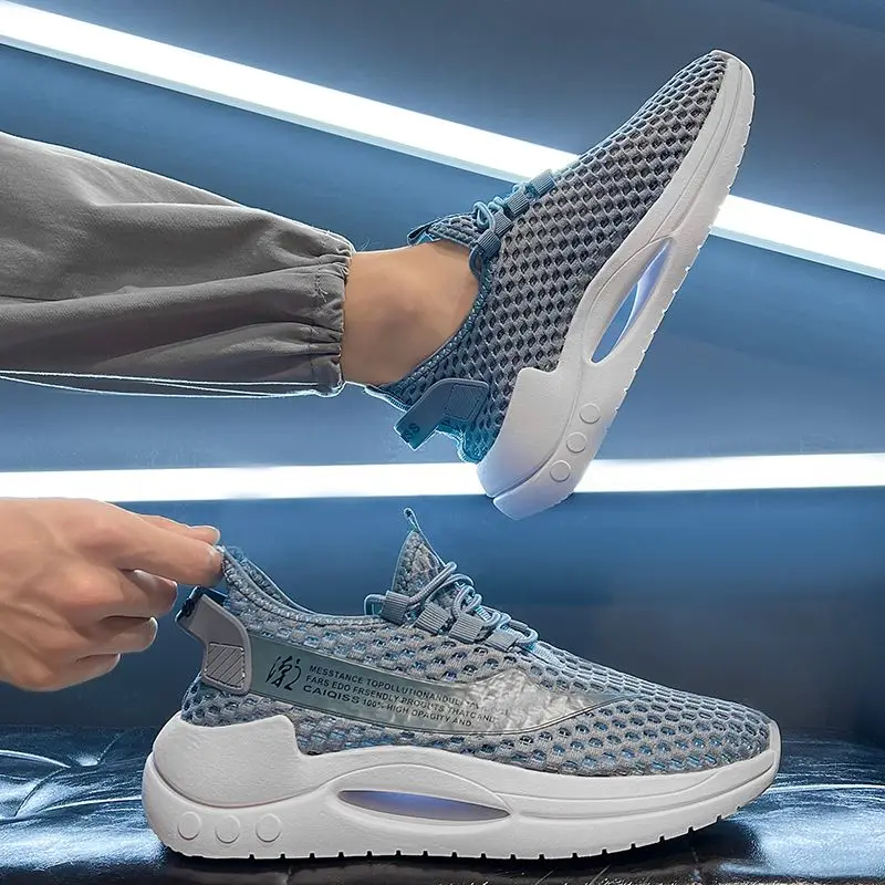 Invisible Height Increasing Sneakers Men Women Summer Breathable Casual Shoes Soft Sole Couple Elevator Shoes