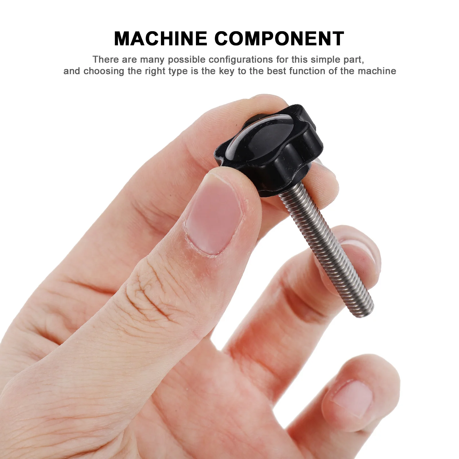 

10pcs Stainless Steel Screw Knob Black Oxide Finish Easy Install No Hardware Smooth Grip For Furniture Rack Machinery