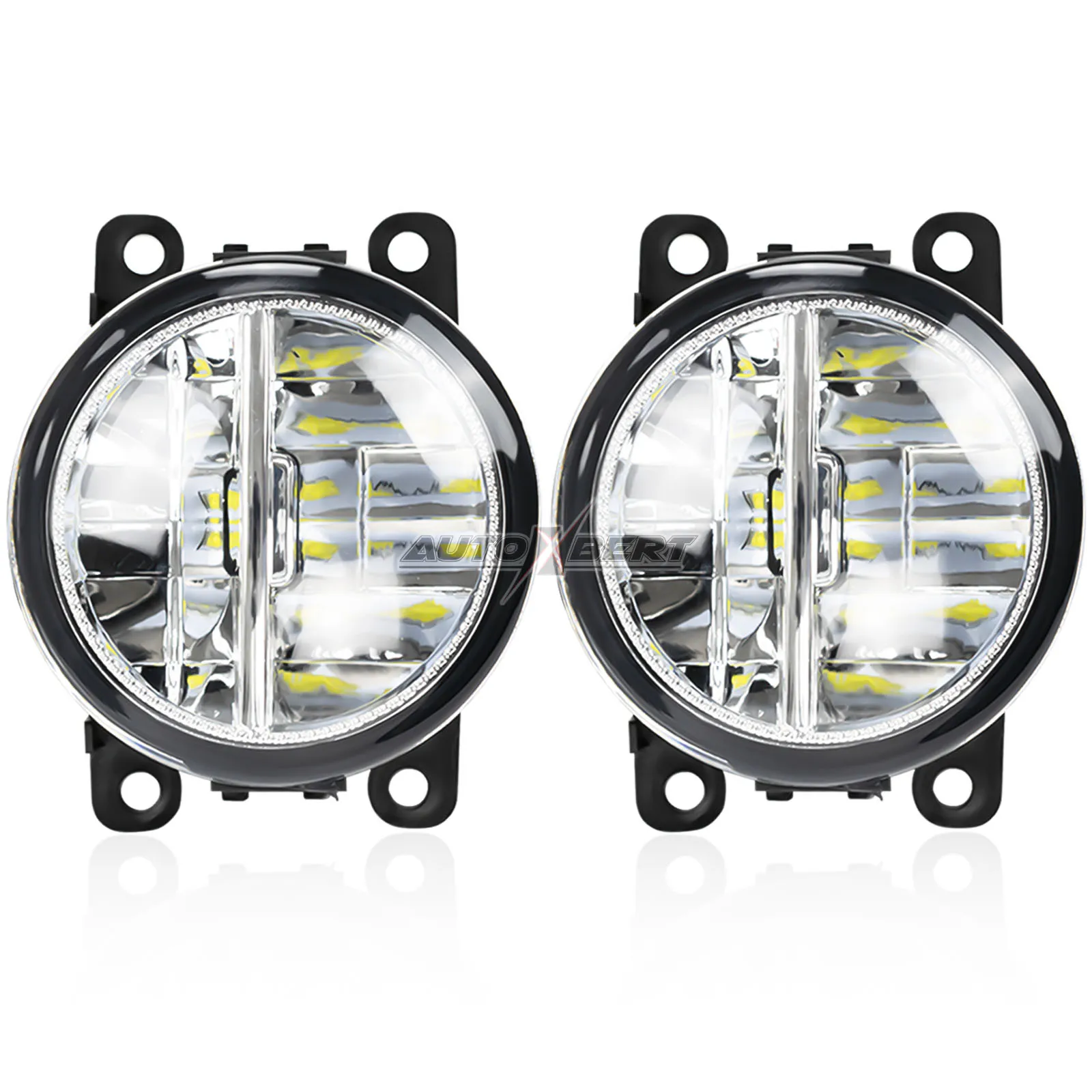 1Pair Front Bumper Fog Light White DRL Headlight For Renault Clio IV 2012-2019 Scenic 2 3 Trafic Latitude Saloon Thalia Logan