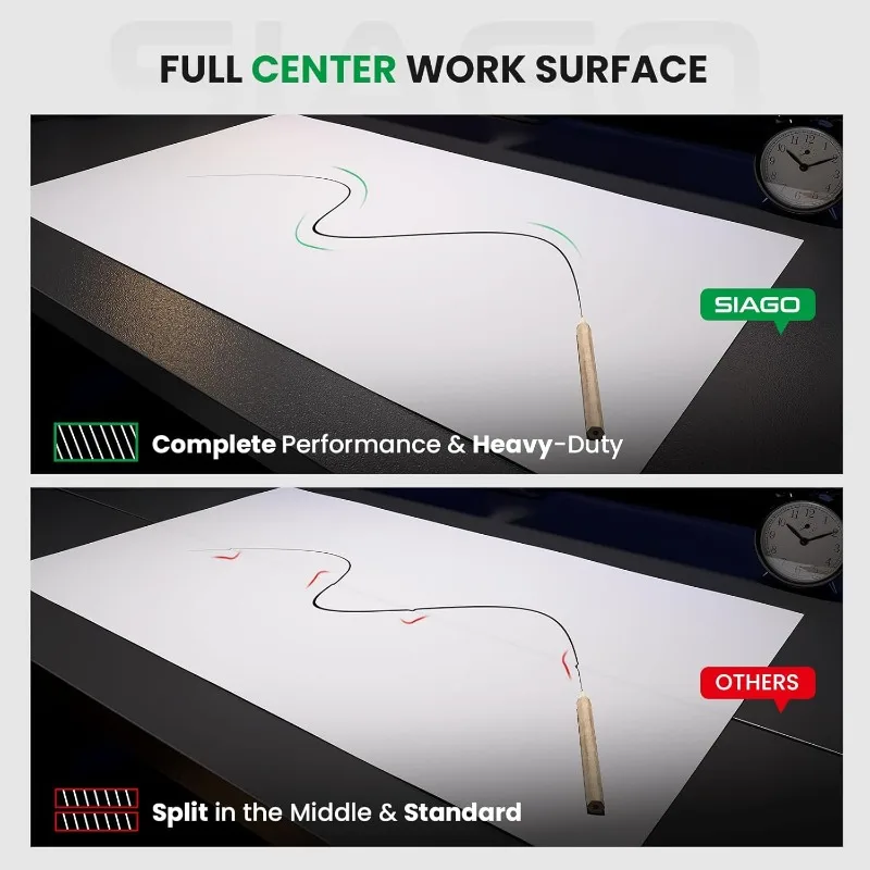 مكتب قائم كهربائي قابل للتعديل - مكتب ستاند مقاس 48 × 24 بوصة مع إدارة الكابلات - 3 ذاكرة قابلة للتعديل مسبقًا
