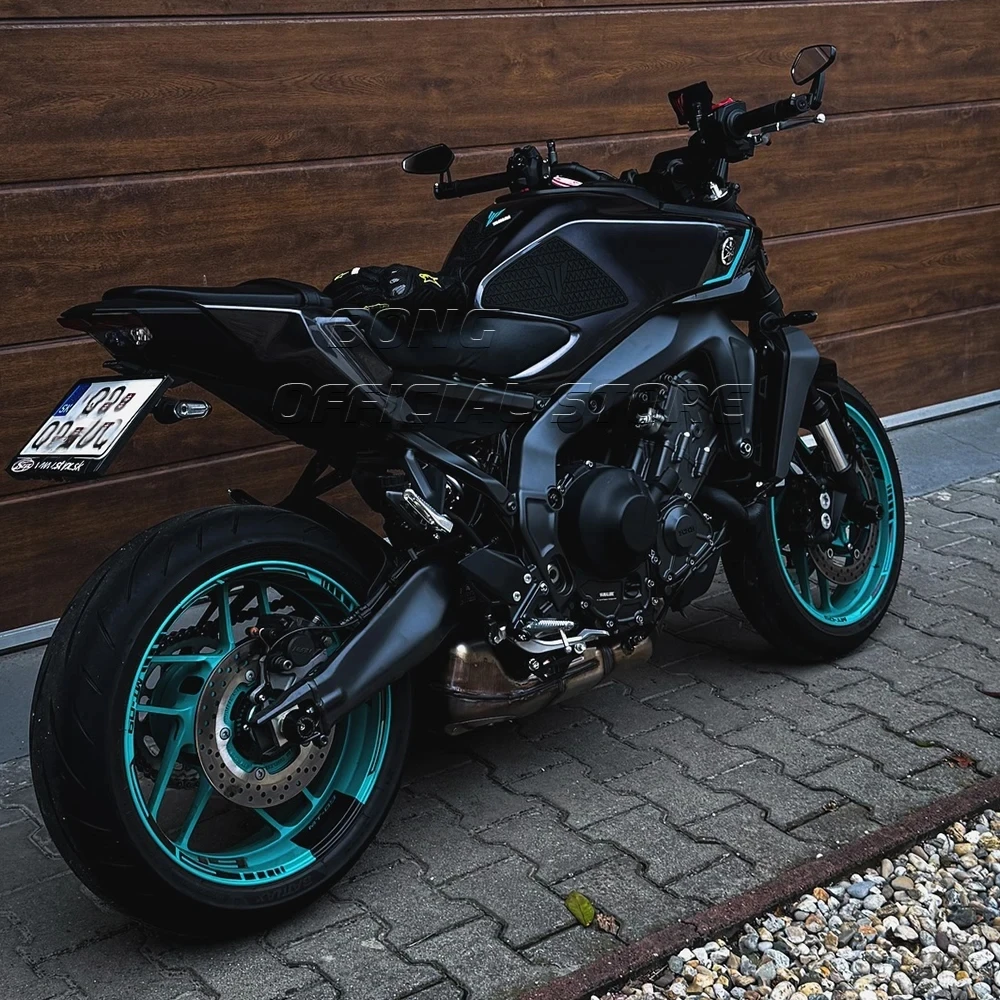 FOR YAMAHA MT-09 MT09 2024 2025 Motorcycle Non-slip Side Fuel Tank Pad Stickers Waterproof Rubber Sticker Fit