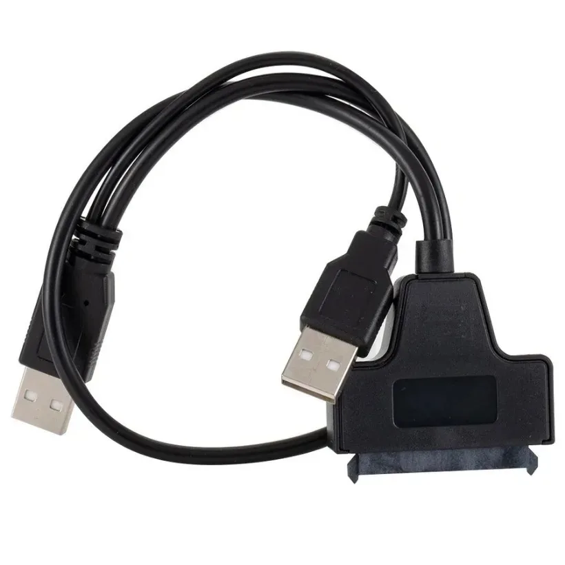 MnnWuu-Cable SATA a USB 2,0, adaptador de 22 pines para disco duro externo HDD SSD de 2,5 pulgadas, Cable USB 2,0 a SATA