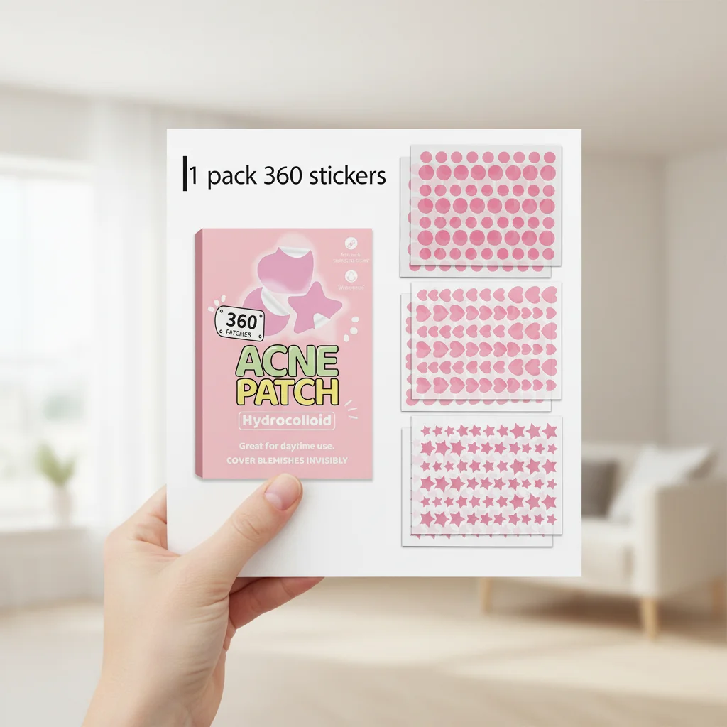 360 Counts Face Pimple Patches Cute Stars Hearts Dots Hydrocolloid Acne Patches for Breakouts Zit Patches Pimple Skin Care 2026