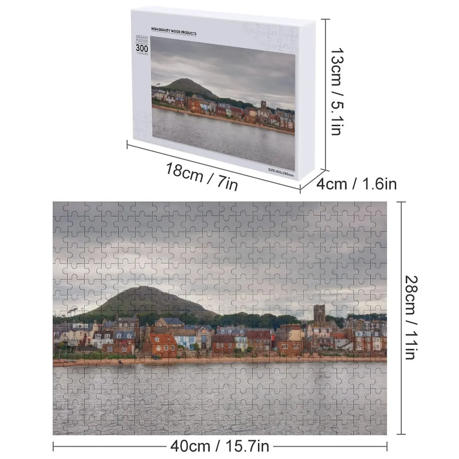 North Berwick Law Puzzle jeu enfants Iq Woodens pour adultes cadeau personnalisé Puzzle