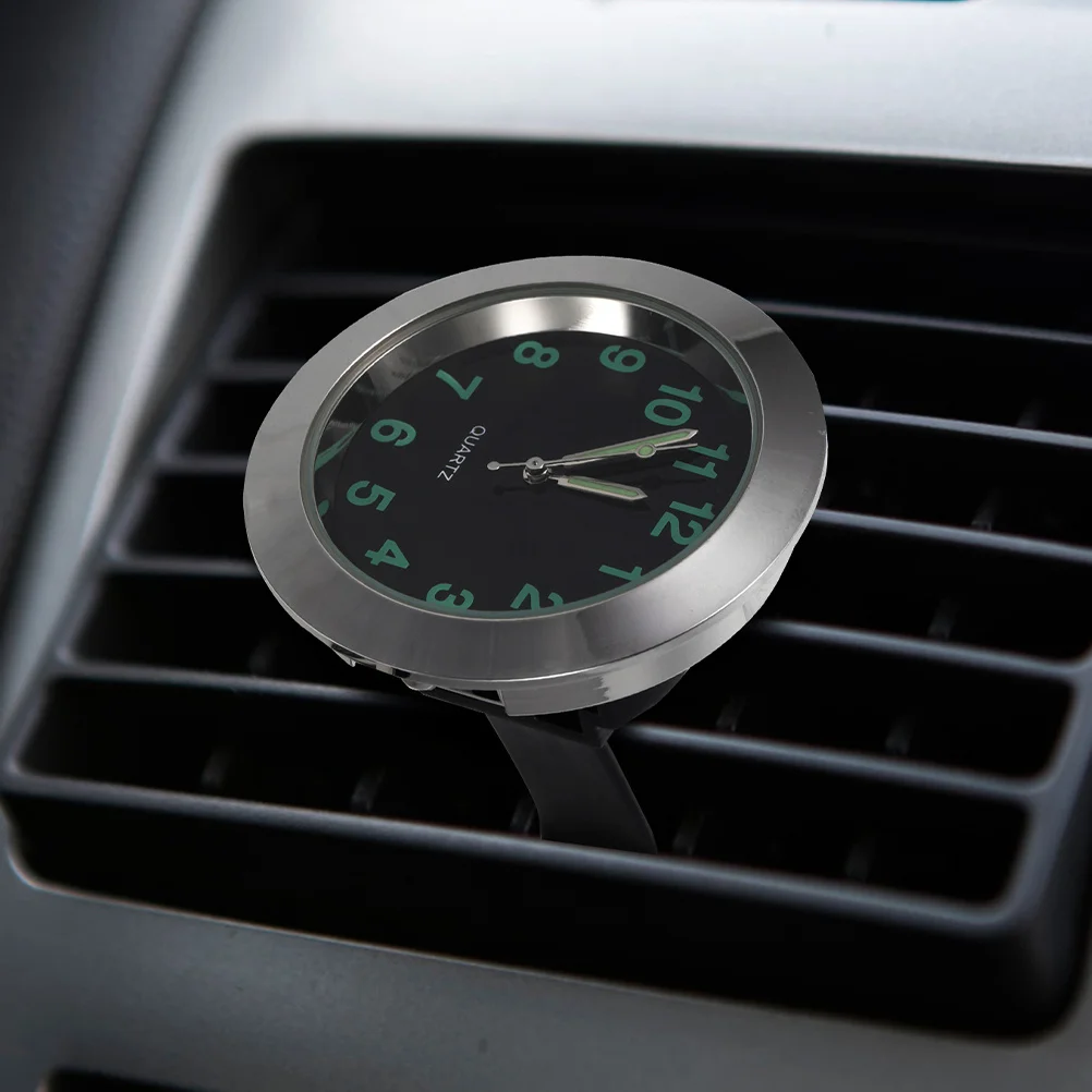 

2Pcs Car Dashboard Quartz Clock Luminous Pointer Accurate Time Auto Interior Decoration Small Clock for Vehicle Use