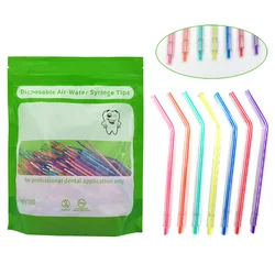 250PCS/Bag Dental Disposable Air-Water Syringe Tips High Quality Plastic Three Ways Syringe Water Air Head Nozzles For Dentist