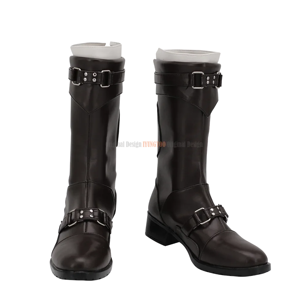 FF7 Remake Leslie Shoes Cosplay Final Fantasy 7 Remake Leslie Kyle Cosplay Boots Leather Shoes Custom Made