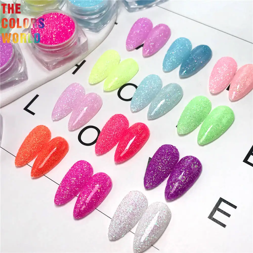 TCT-780สูง Shining Rainbow Neon สีเล็บ Art Fine Glitter ผงฝุ่น UV Gel เล็บอะคริลิกเคล็ดลับการตกแต่ง DIY เครื่องมือ