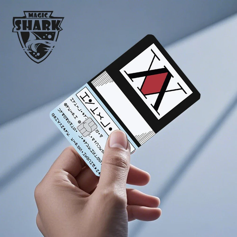 Magic Shark Dog Meme Hunter Snake Stonks 3M Matte PVC Front Sticker Film Cover Skin for Bank Debit Credit Card