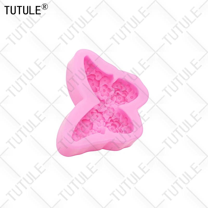 3D Flower butterfly Scented Candle Silicone Mold Drop Glue Decorative Epoxy Resin Mold DIY butterfly Chocolate Silicon Cake Mold