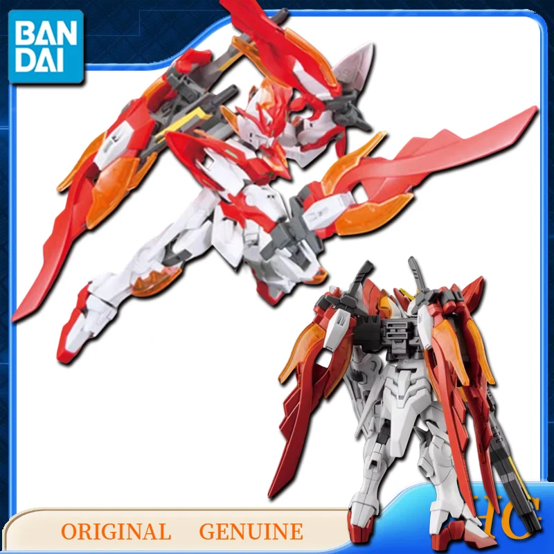 Bandai-Original Genuine HG WING Gundam ZERO HONOO Anime Figuras de Ação Brinquedos para Meninos e Meninas, Modelo Colecionável Crianças Ornamentos, Presente