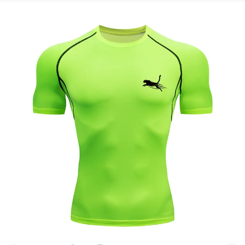 Herren Flight Print Schnelltrocknendes Kompressions-T-Shirt – Elastisches Slim Fit Sportshirt für Fitness, Laufen und Training – Detail 7