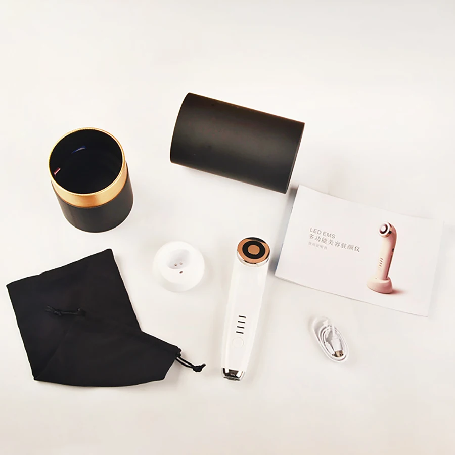 Dispositivo de beleza facial para feves e pescoço, cabeça de vidro, dispositivos de beleza coreanos, rejuvenescimento da pele, galvânico