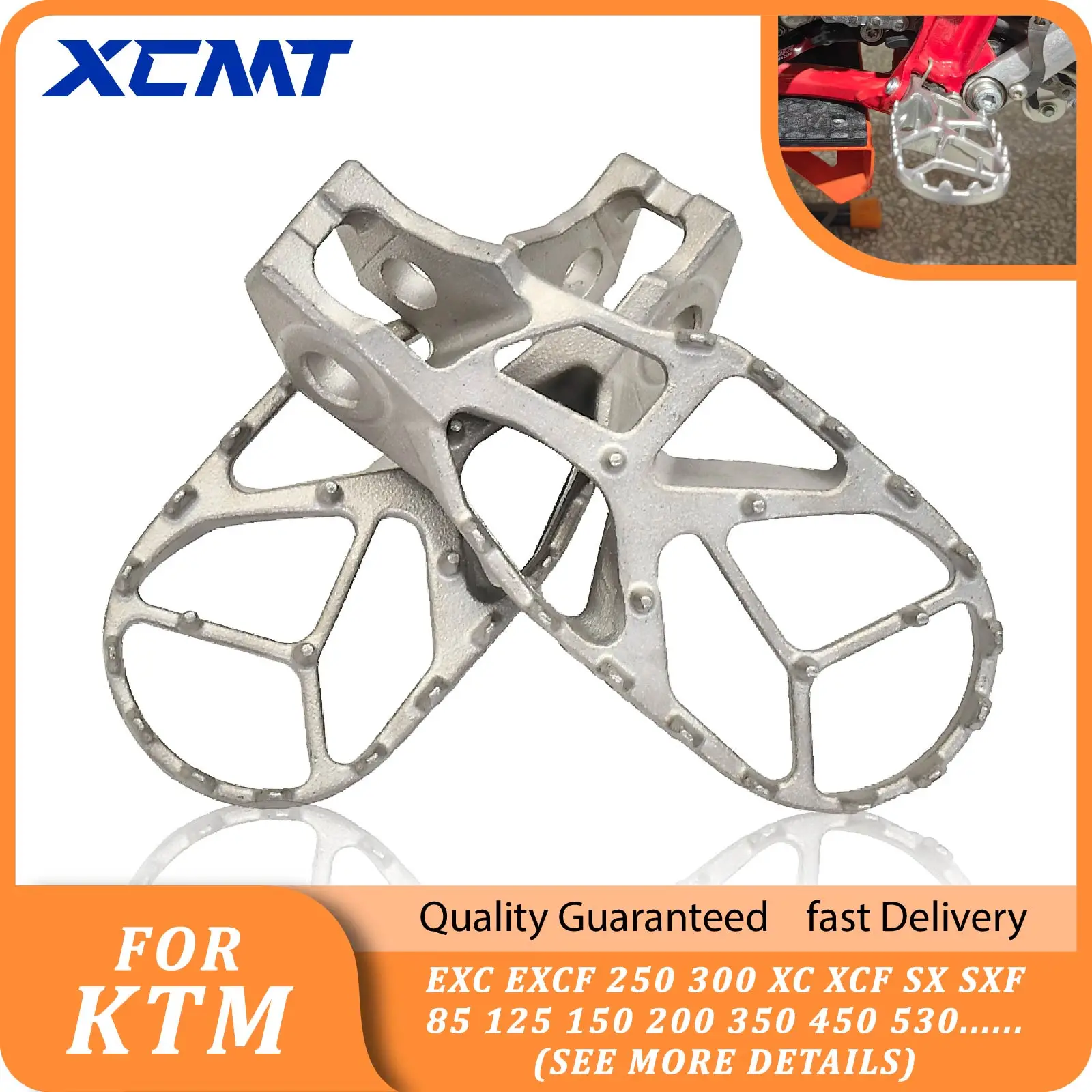 

Motorcycle Foot Pegs FootRest Footpegs Rests Pedals For KTM EXC EXCF 250 300 XC XCF SX SXF 85 125 150 200 350 450 530 2017-2023