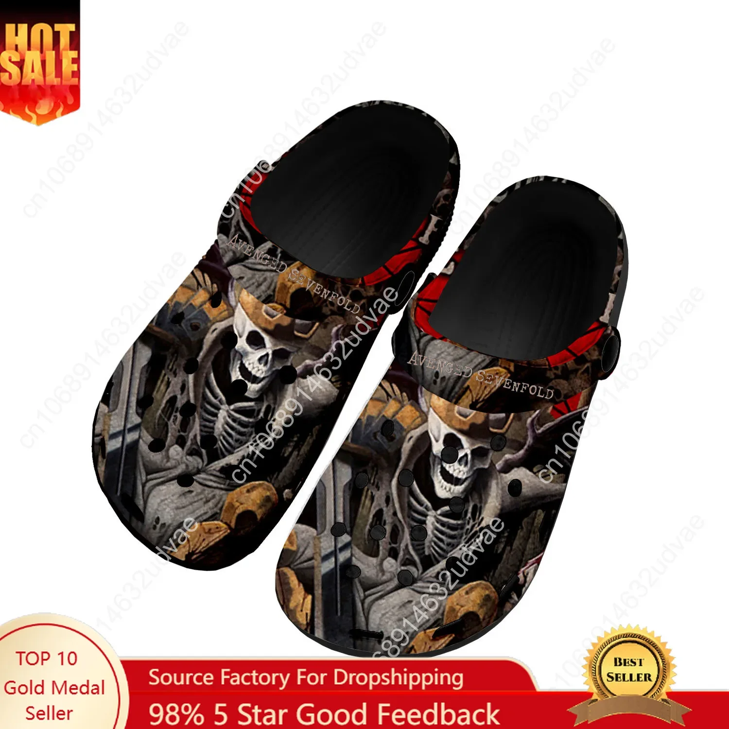 

Avenged Sevenfold Water Shoes Men Women Teenager Comfortable Home Garden Clogs Custom Sandals Beach Breathable Hole Slippers
