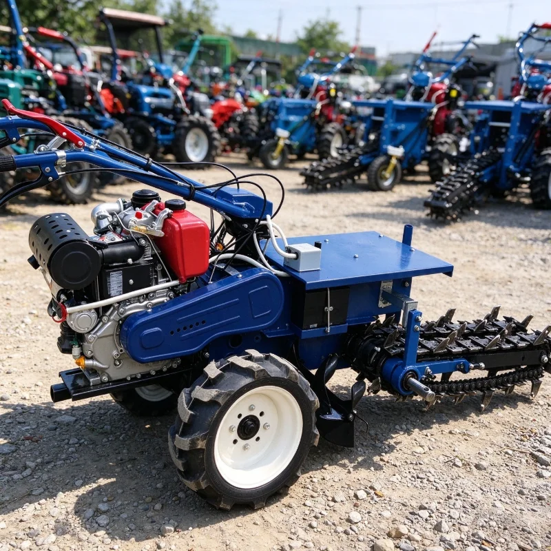 Ditcher Double Chain Trencher High Efficiency Trencher For Large Farm Irrigation Ditching Field Cable Laying Pipeline Grooving
