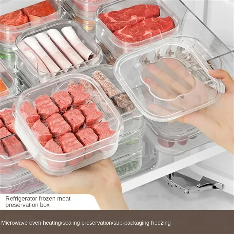 Refrigerator Freezing Antibacterial Storage Box Frozen Meat Food-Grade Dedicated Classification Sealed Small Fresh-Keeping Box