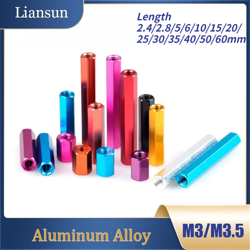 

Aluminum Alloy Hex Standoff Spacer M3 M3.5 Aluminum Hex Standoff Spacer Sleeve Rod 2.5mm 5mm 6mm 10mm-50mm Nuts For RC Parts