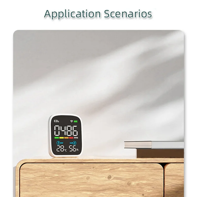 A45U 1Set ثاني أكسيد الكربون رصد NDIR الاستشعار مراقبة جودة الهواء كاشف ثاني أكسيد الكربون ABS Co2 الكاشف