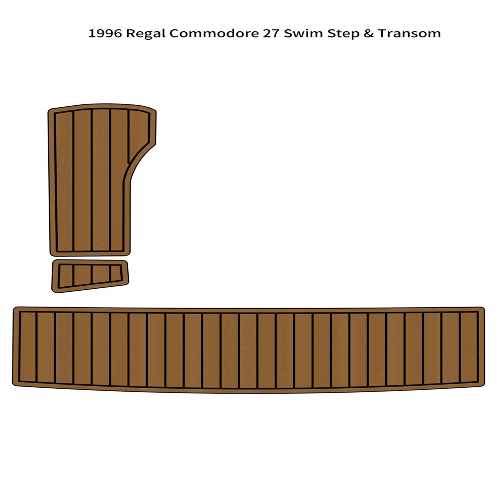 

1996 Re-gal Commodore 27 Swim Platform Step Pad Boat EVA Foam Teak Deck Floor