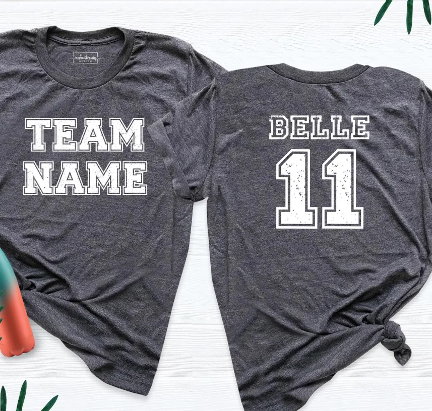 

Personalized Loose T-shirt Logo Name Photo DIY T-shirts Short Sleeve Solid Color Custom Shirts for Party Class Team Daily Tops