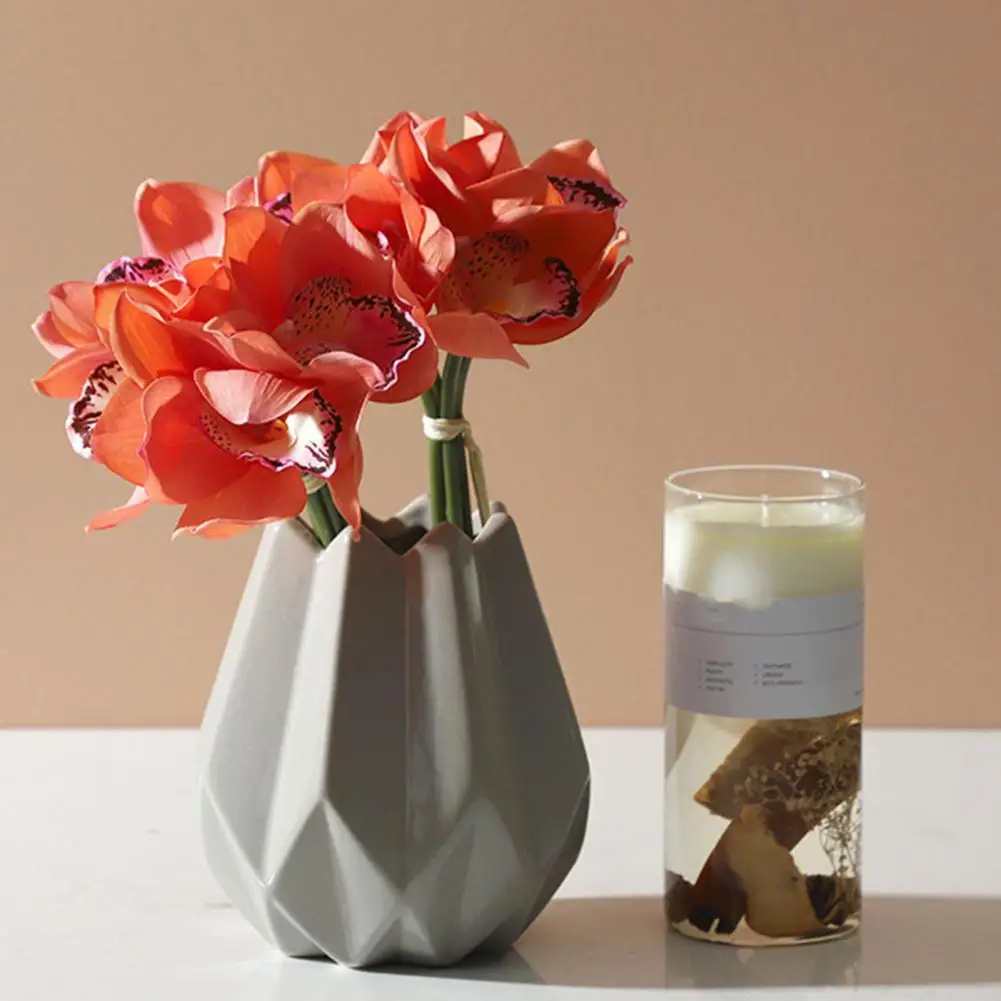 

Artificial Phalaenopsis Flower Real Touch Scrapbook Valentine Outdoor Garden Family Room Vase Wedding Party Decor