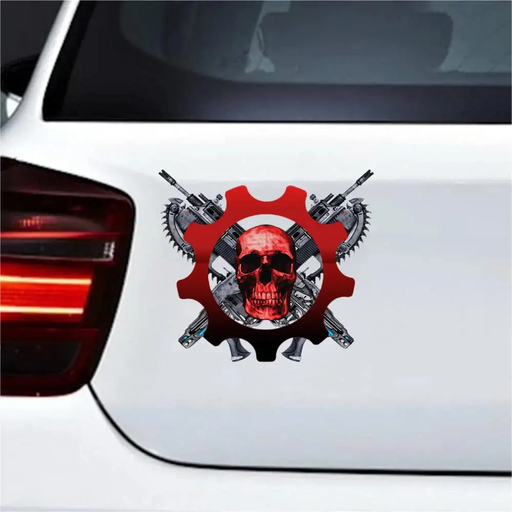 

Gears of War Skull Logo Car Decal Waterproof Scratch-proof Sticker DIY Windshield Creative Laptop Skateboard Car Truck Stickers