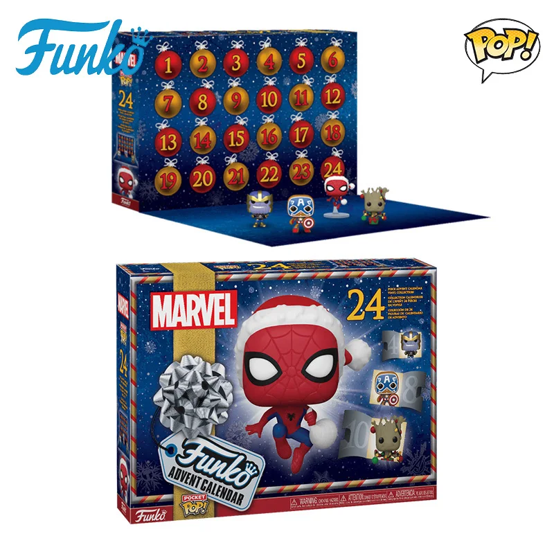 

Funko POP Marvel SpiderMan Captain America Groot Calendar Action Figure Toys for Boys Girls Gift Collectible Model Ornaments