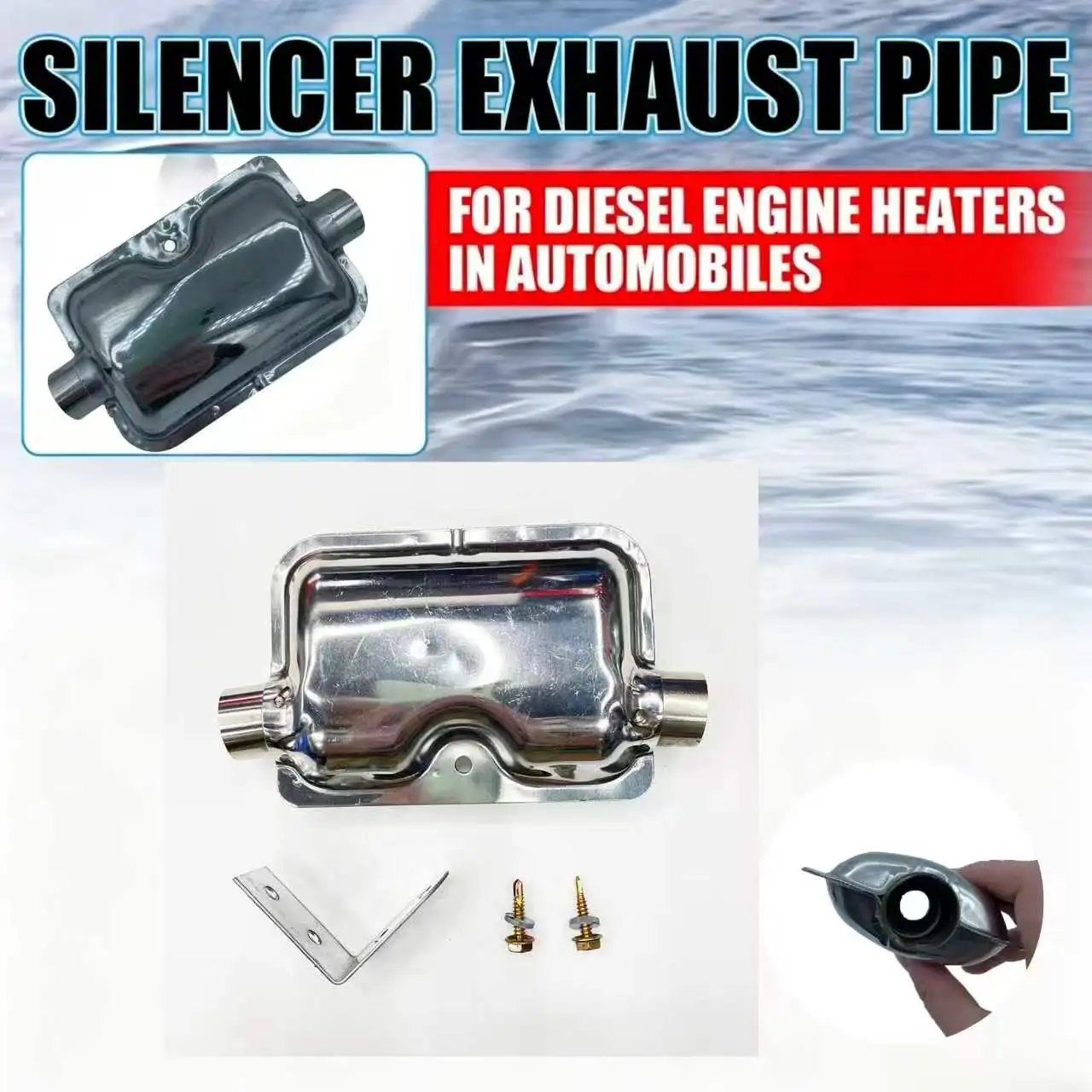 

For Webasto AT 2000 S ST Stainless Steel 24mm Exhaust Muffler Pipe Silencer For Diesel Truck Cabin Parking Heaters