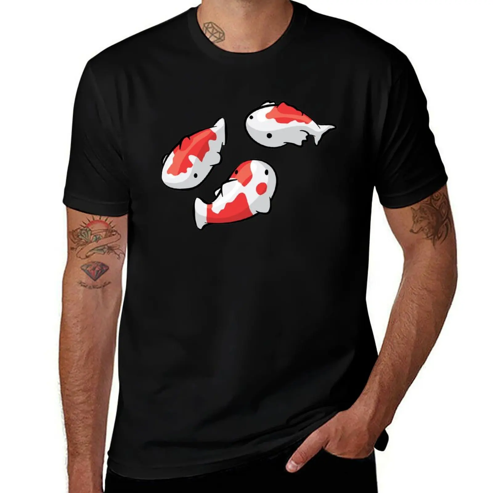 

casual t men g for shirts man t Cute men shirts Koi Fish oversize T-Shirt anime shirts for man t