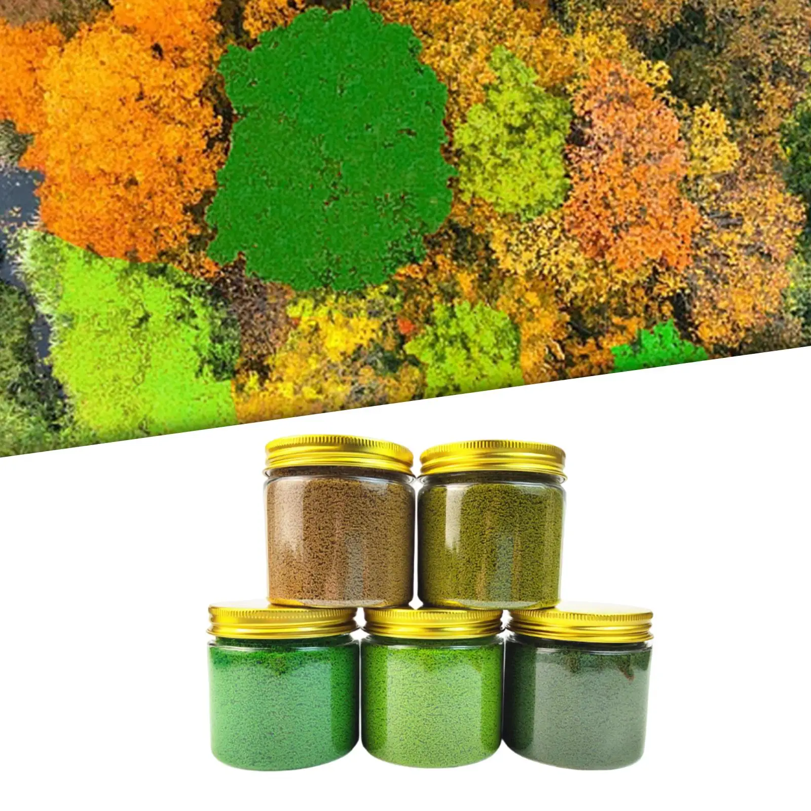 Ornamental Grass Terrain Powder for Street Building and Railway Layouts