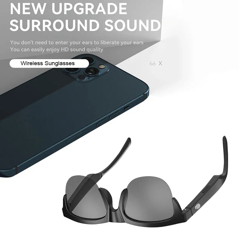 FashionGlasses Gafas de sol inalámbricas con Bluetooth Micrófono incorporado Altavoces Compatible con asistente de voz y táctiles Vidrio para hombres y mujeres