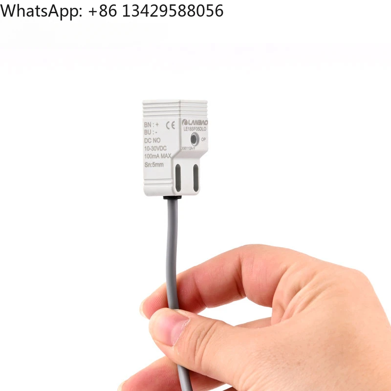 

Lanbao LE18SF05DNO square inductance sensor three-wire NPN normally open 2m line, square proximity switch