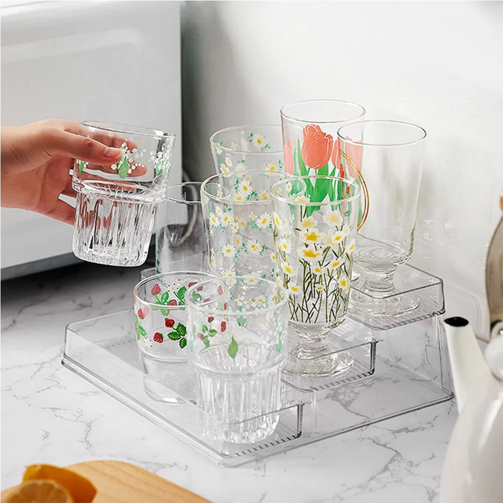 

Прозрачная 3-ярусная подставка-органайзер для специй в виде лестницы для кухонного шкафа, для хранения и демонстрации баночек и бутылок с приправами